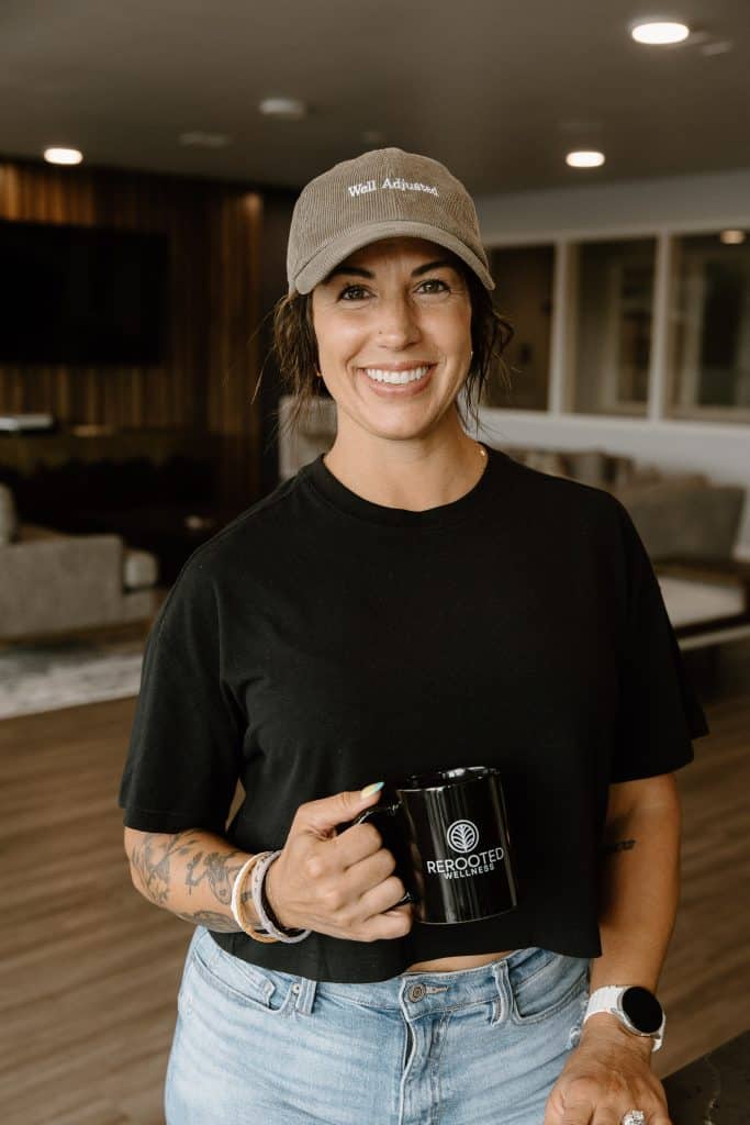 A portrait of Marissa for ReRooted Wellness in Sioux Falls, SD and Rock Rapids, IA.